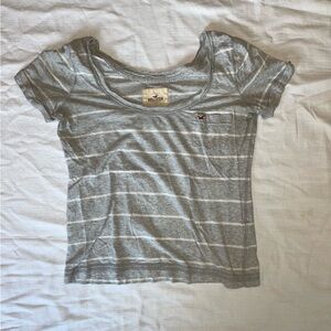 Hollister crop top striped T-shirt